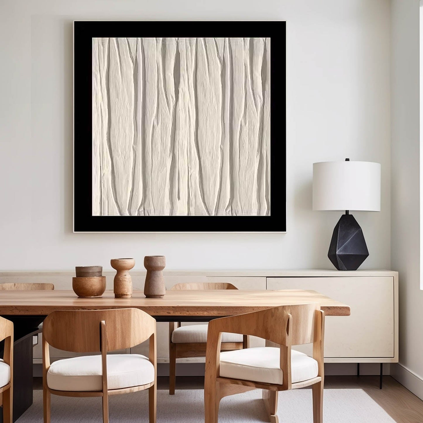Textured Minimalist Oil Painting for Modern Home Decor and Art Collection
