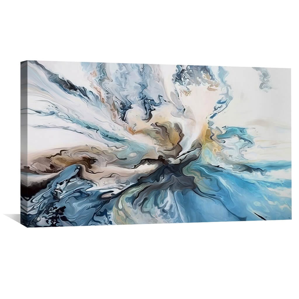 Stunning Abstract Ocean Waves Oil Painting for Modern Home Décor