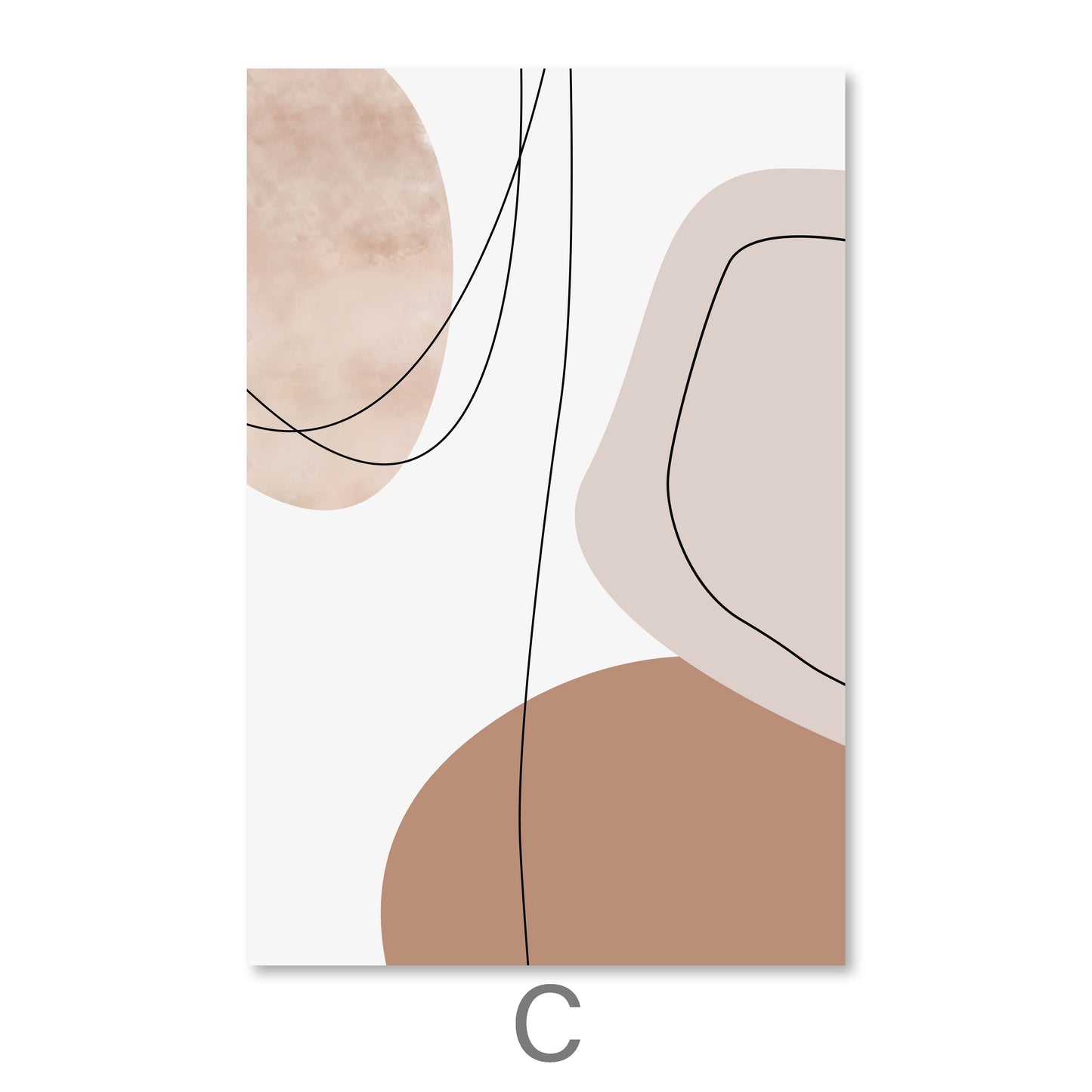 Contemporary Abstract Pastel Art Triptych for Modern Home Décor