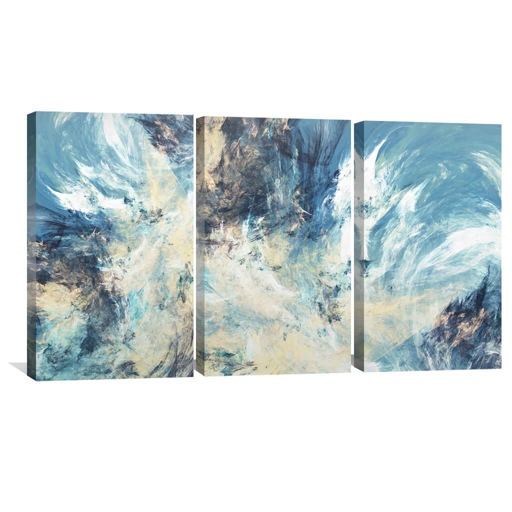 Captivating Abstract Skies Triptych Canvas Art for Modern Home Décor