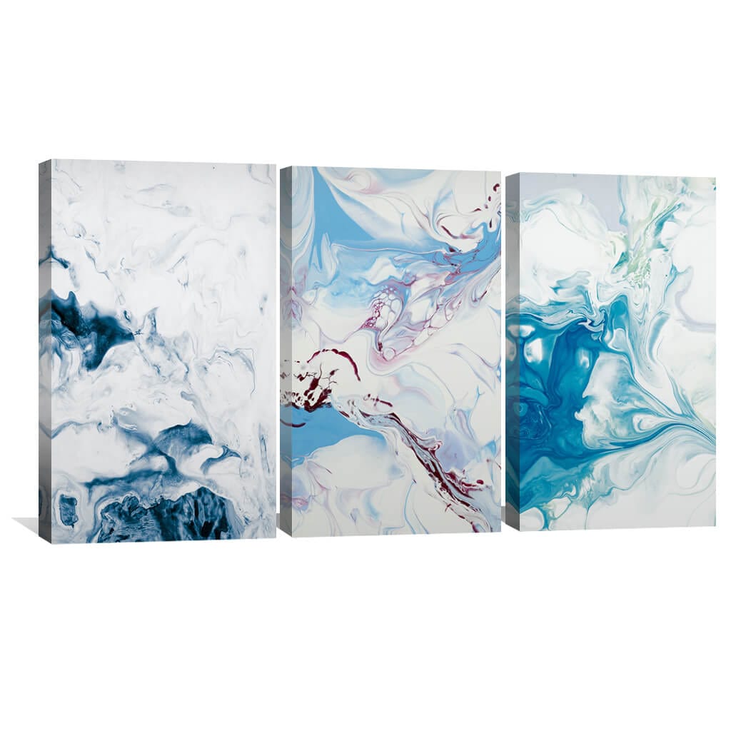 Serene Abstract Watercolor Landscape Oil Painting for Elegant Home Decor