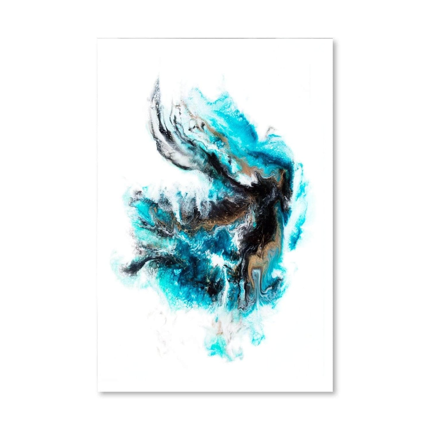 Vibrant Abstract Ocean Wave Oil Painting for Modern Home Decor