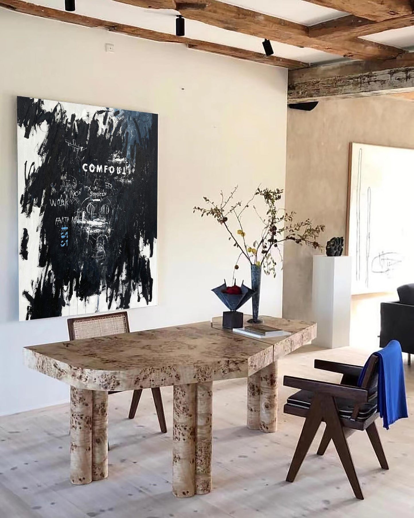 Bold Abstract Graffiti Oil Painting for Modern Art Enthusiasts