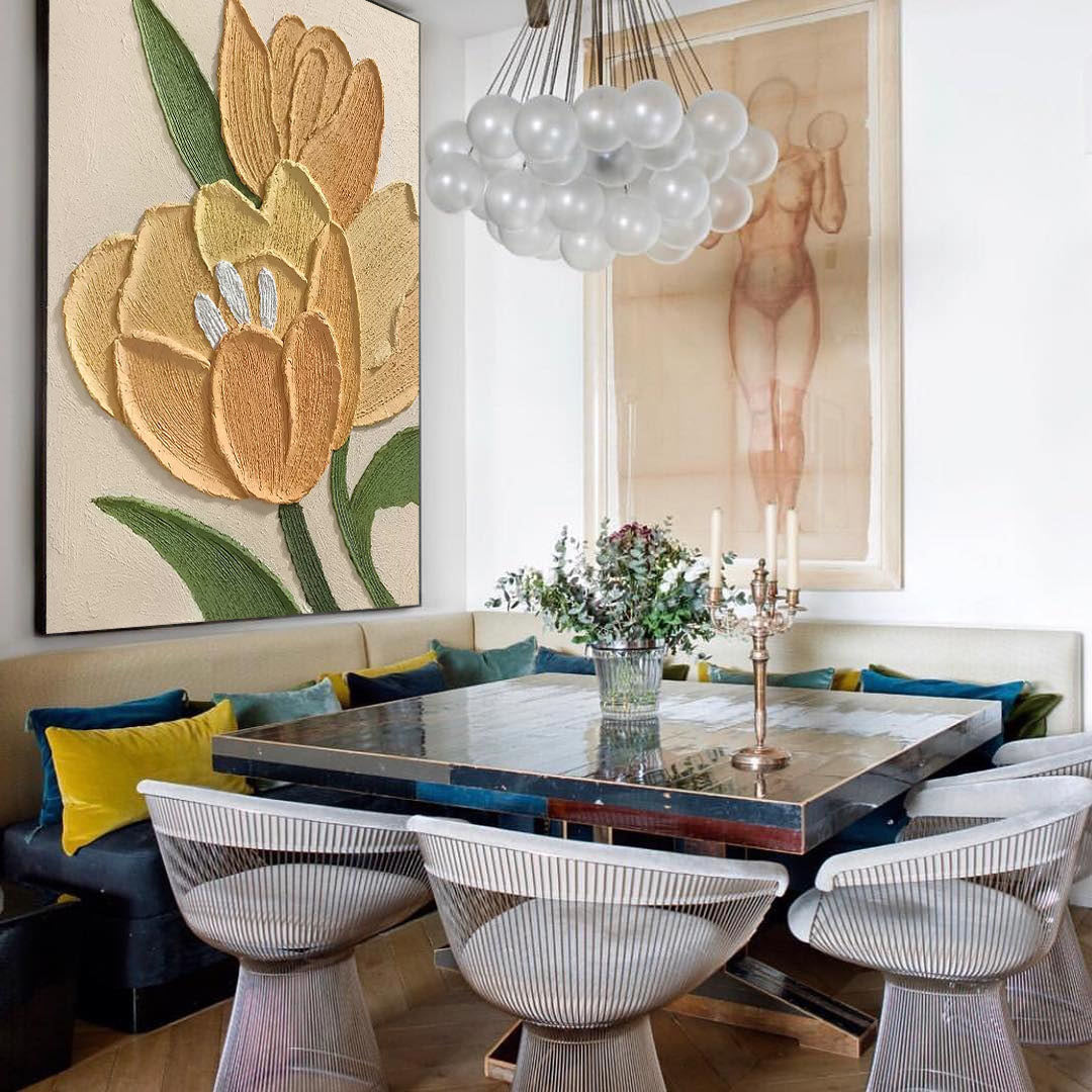 Elegant Floral Oil Painting for Home Décor and Art Lovers