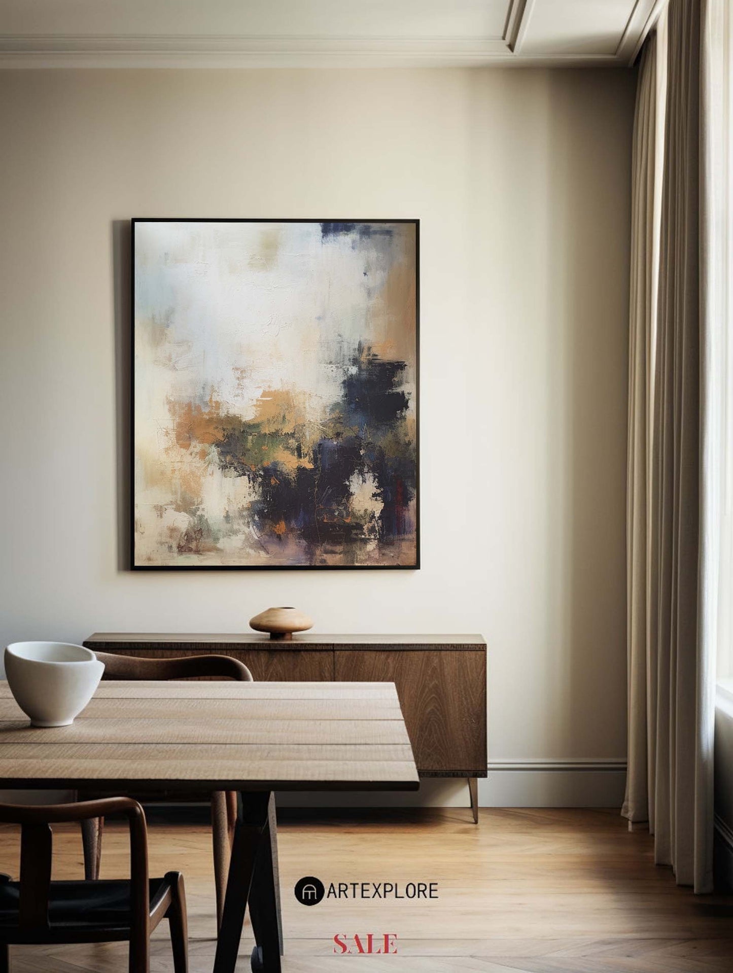 Contemporary Abstract Oil Painting for Modern Home Decor