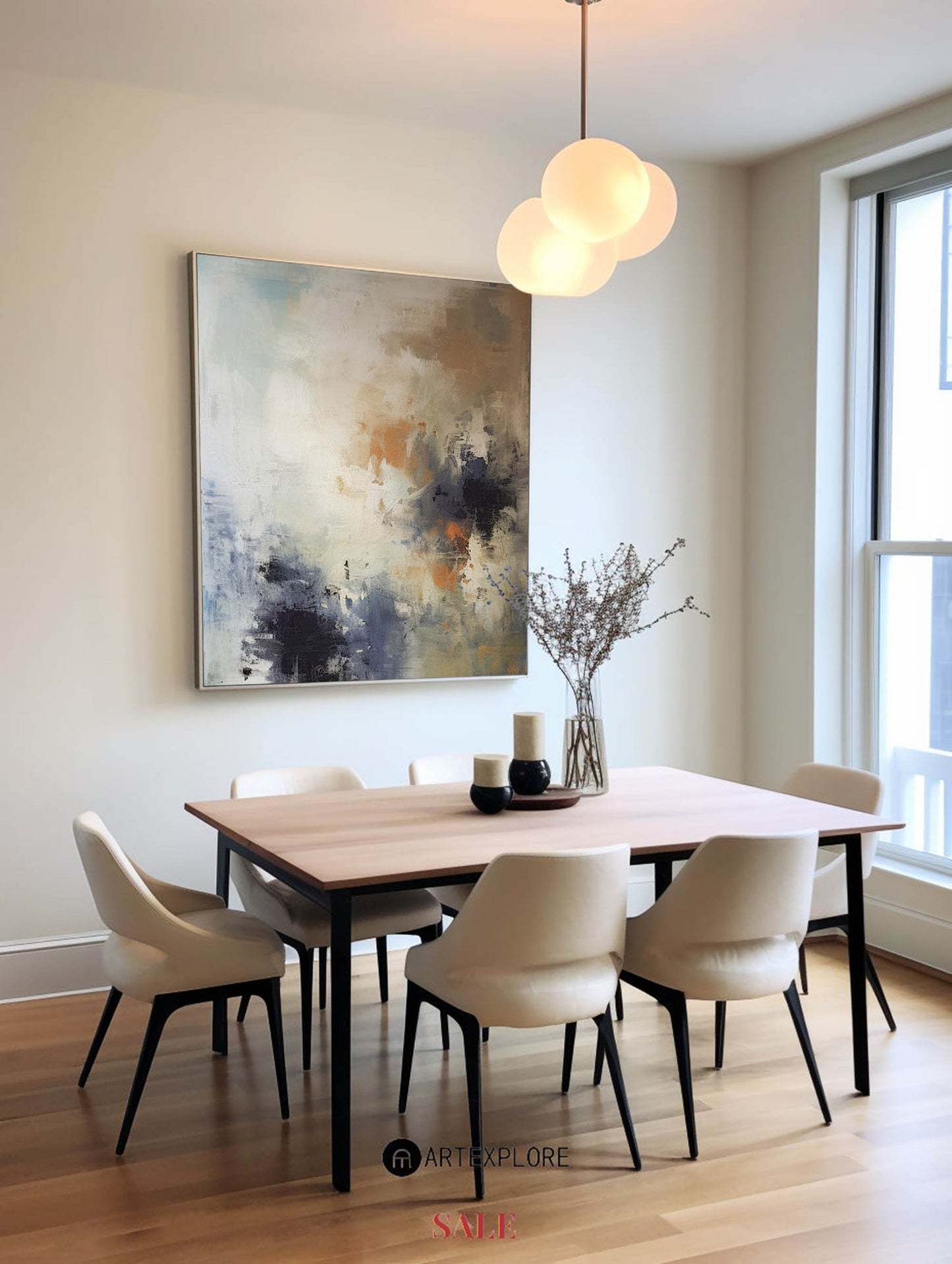 Contemporary Abstract Oil Painting for Modern Home Decor and Artistic Expression