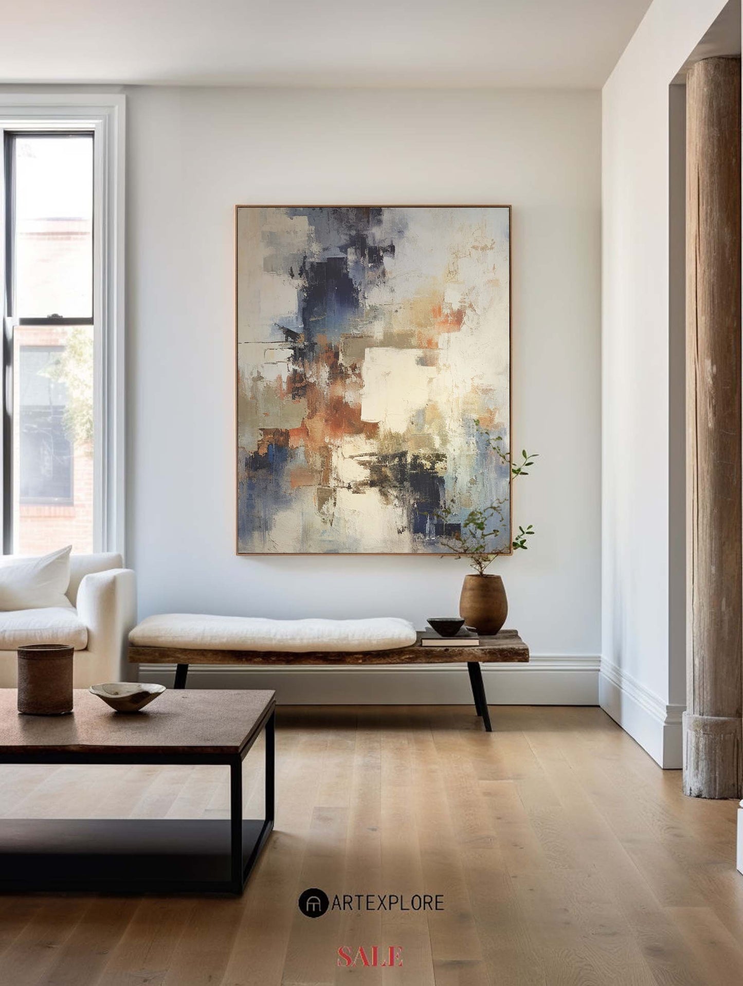 Contemporary Abstract Oil Painting for Modern Home Décor and Art Collection