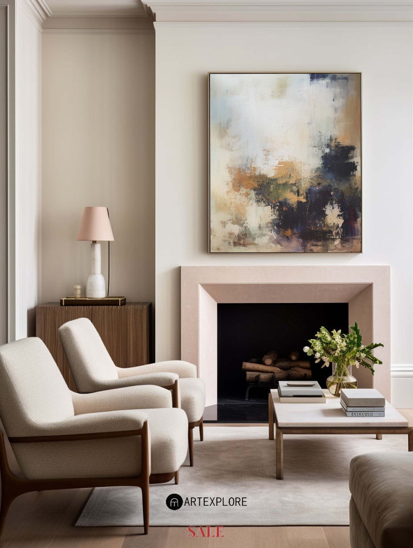 Contemporary Abstract Oil Painting for Modern Home Decor