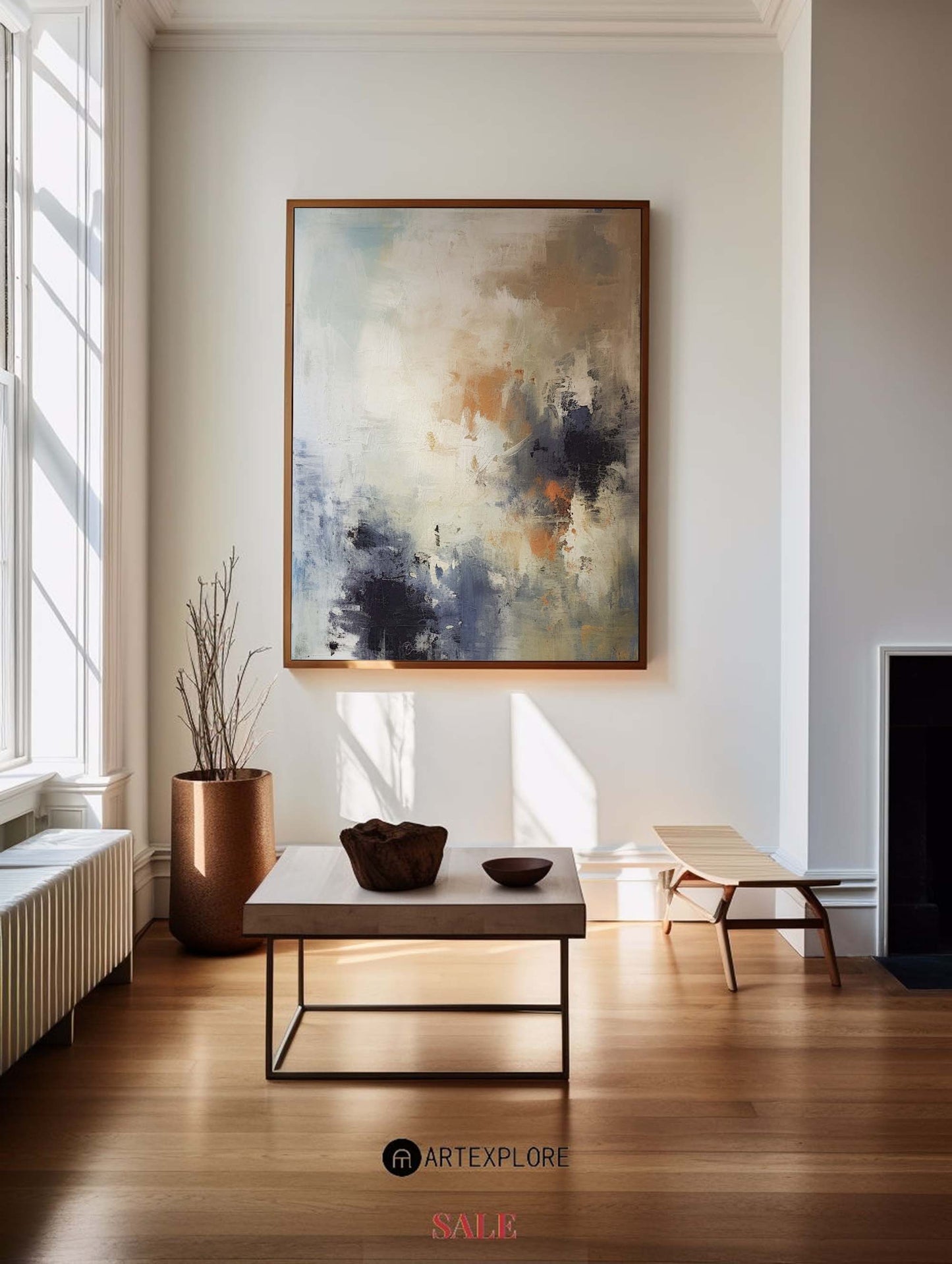 Contemporary Abstract Oil Painting for Modern Home Decor and Artistic Expression