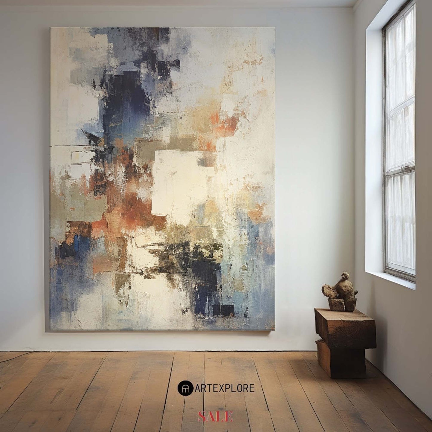Contemporary Abstract Oil Painting for Modern Home Décor and Art Collection
