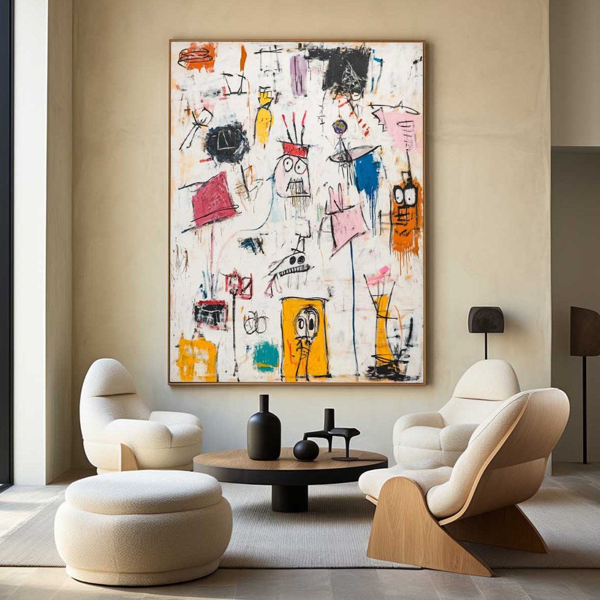 Colorful Modern Abstract Oil Painting for Contemporary Home Decor