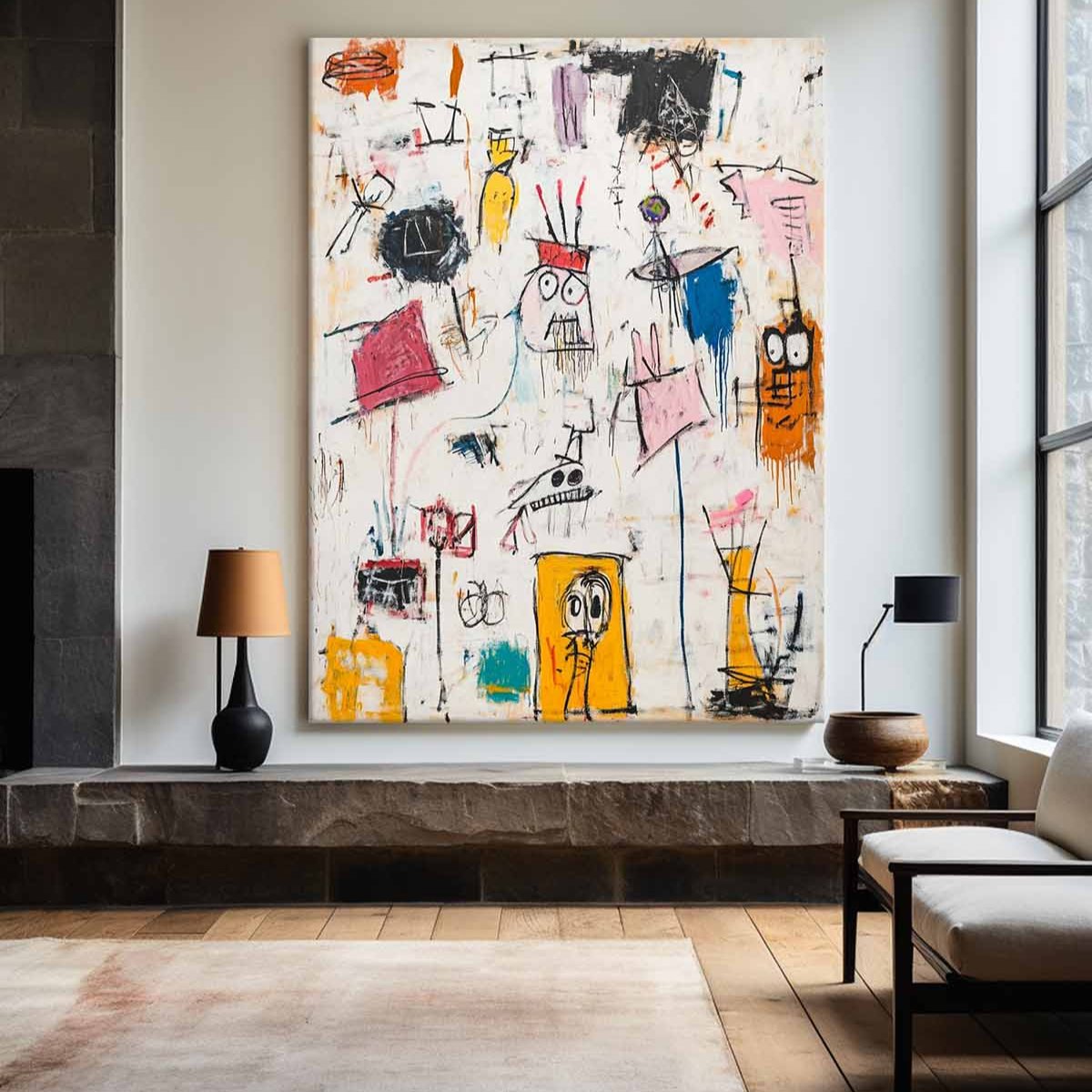 Colorful Modern Abstract Oil Painting for Contemporary Home Decor
