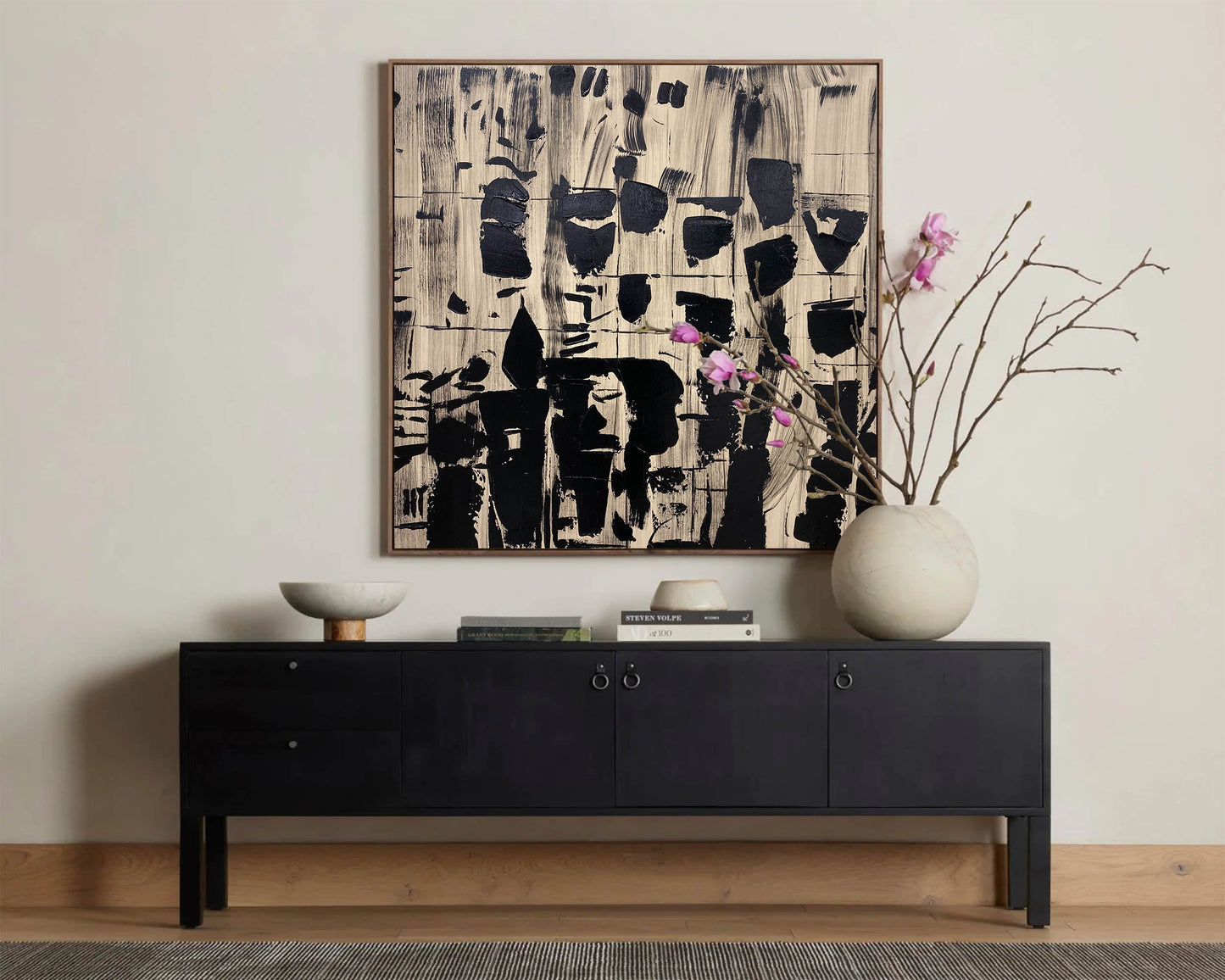 Modern Minimalist Abstract Oil Painting for Contemporary Home Decor