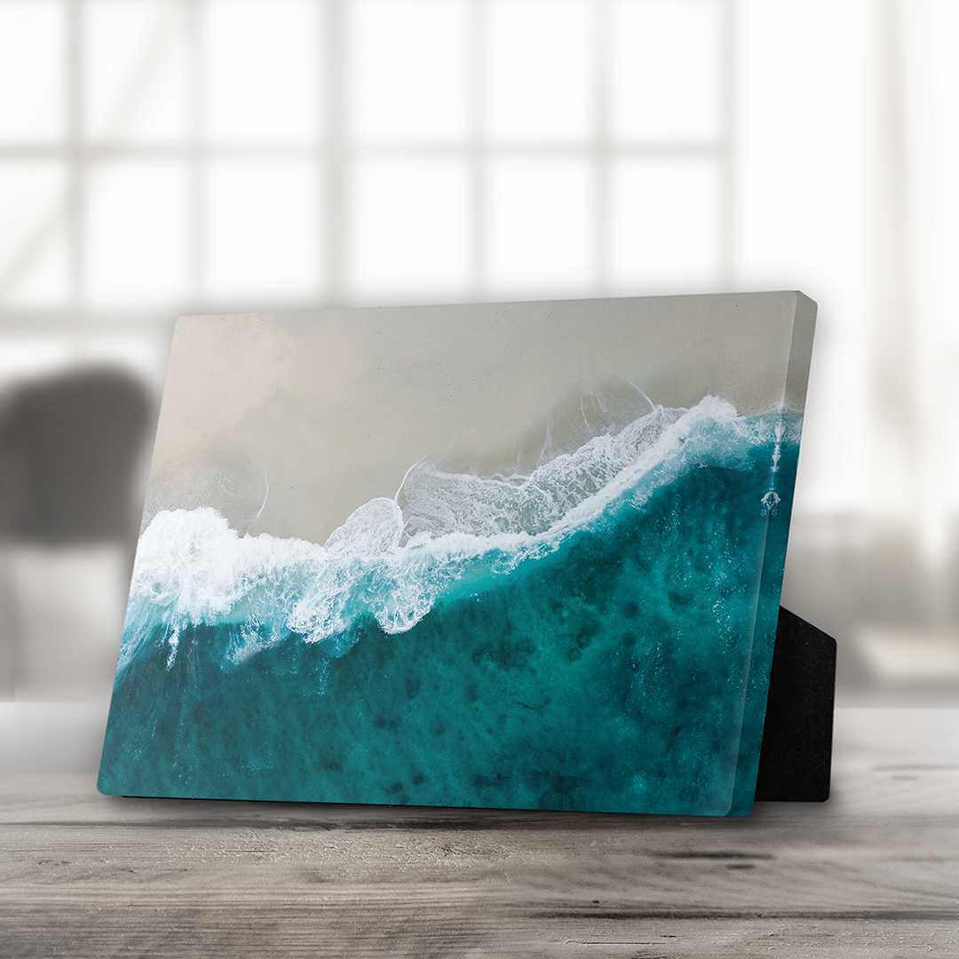 Tranquil Beach Waves Oil Painting for Serene Home Decor
