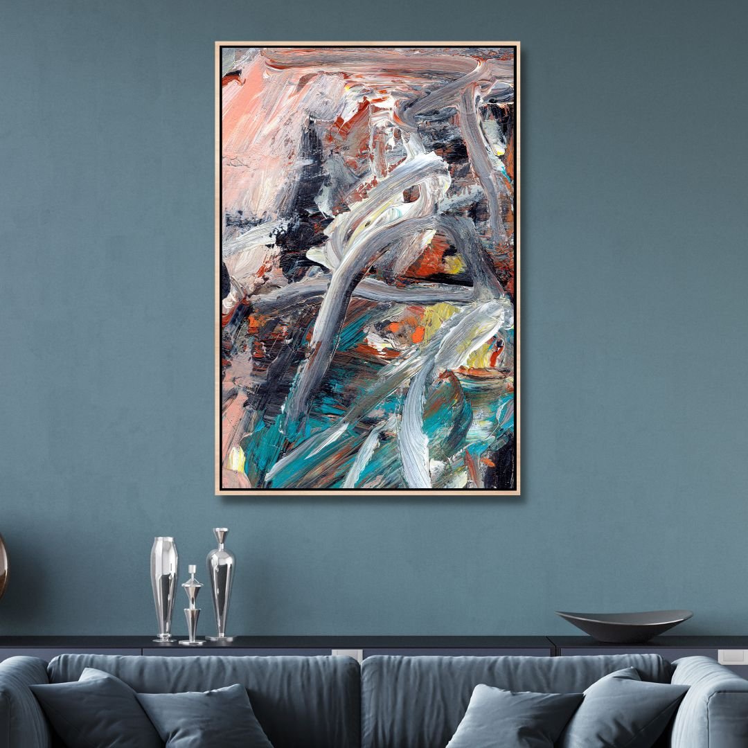 Colorful Abstract Oil Painting for Modern Home Décor and Art Lovers
