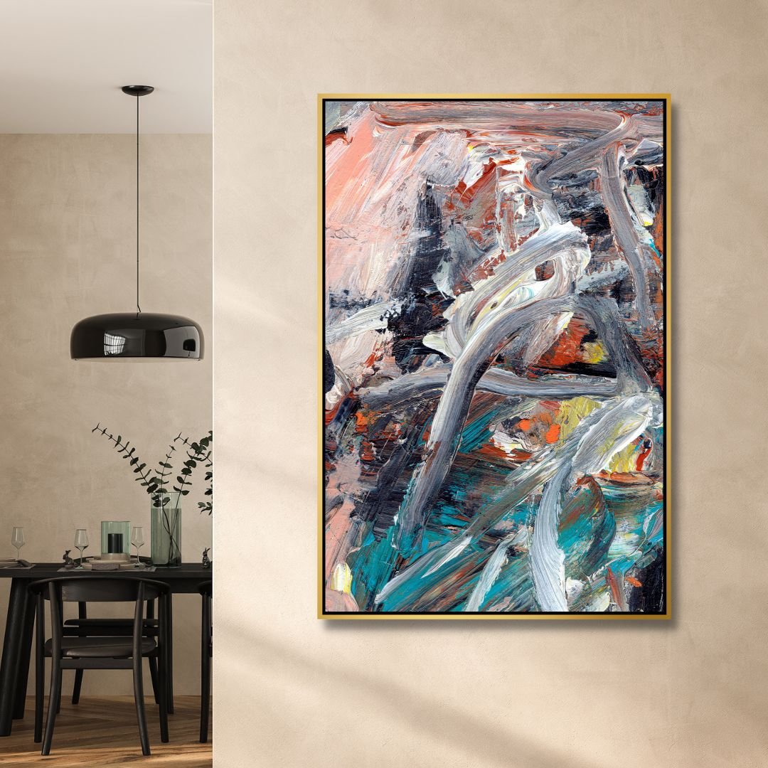 Colorful Abstract Oil Painting for Modern Home Décor and Art Lovers