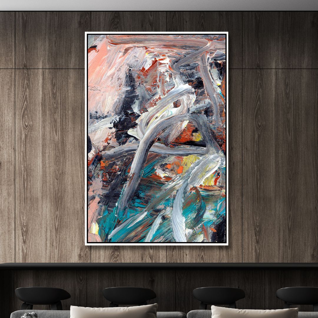 Colorful Abstract Oil Painting for Modern Home Décor and Art Lovers