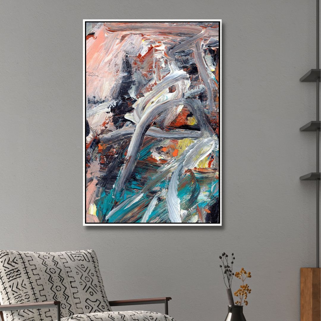 Colorful Abstract Oil Painting for Modern Home Décor and Art Lovers