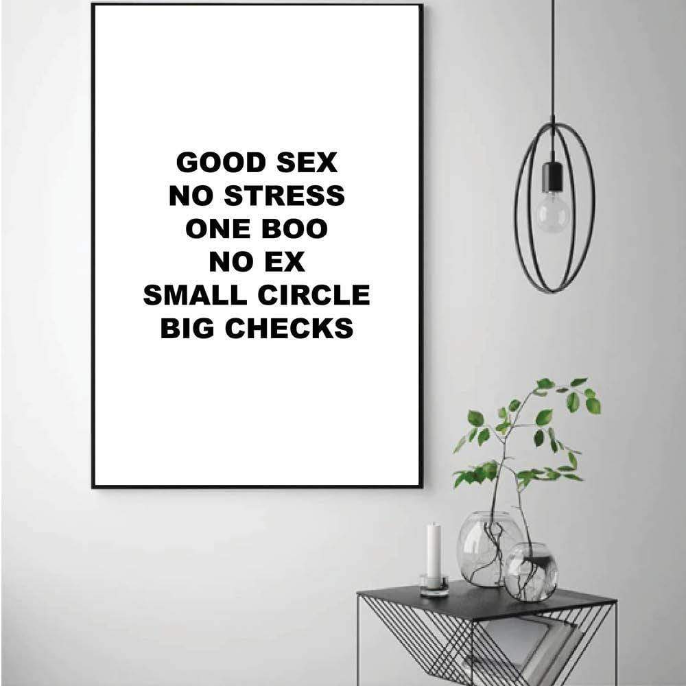 Contemporary Minimalist Art - Inspiring Quotes on White Canvas