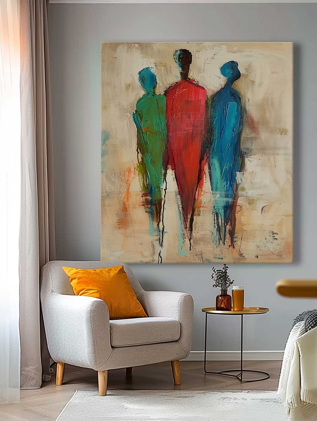 Abstract Figures Oil Painting for Modern Home Decor