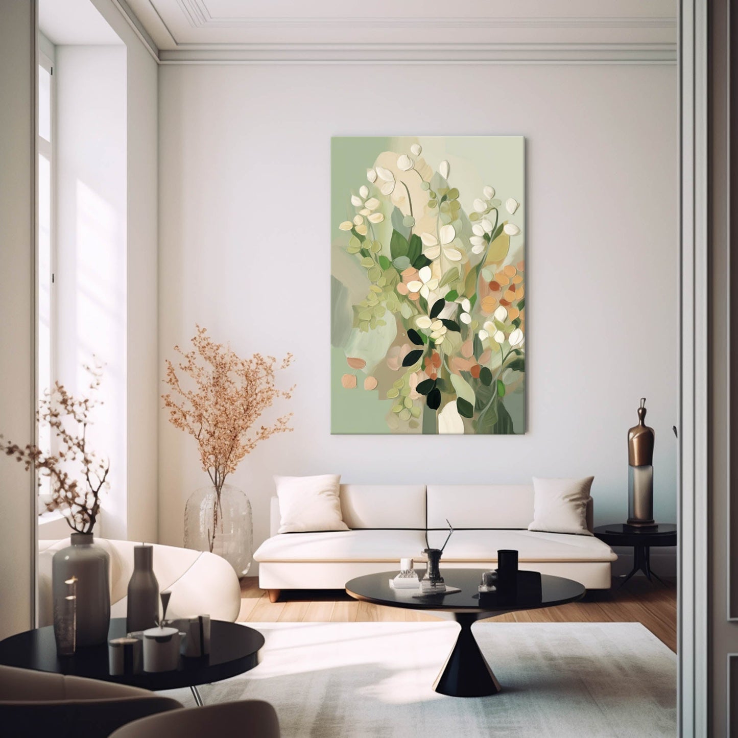 Elegant Floral Oil Painting for Modern Home Decor and Art Enthusiasts