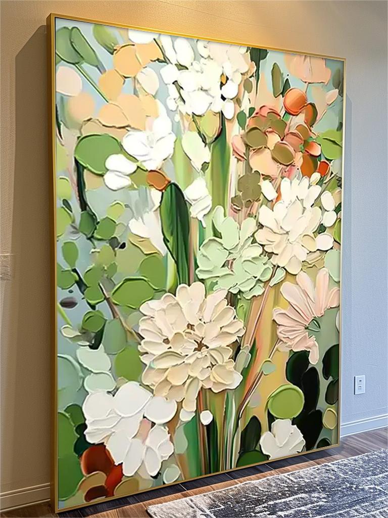 Colorful Floral Oil Painting for Elegant Home Decor