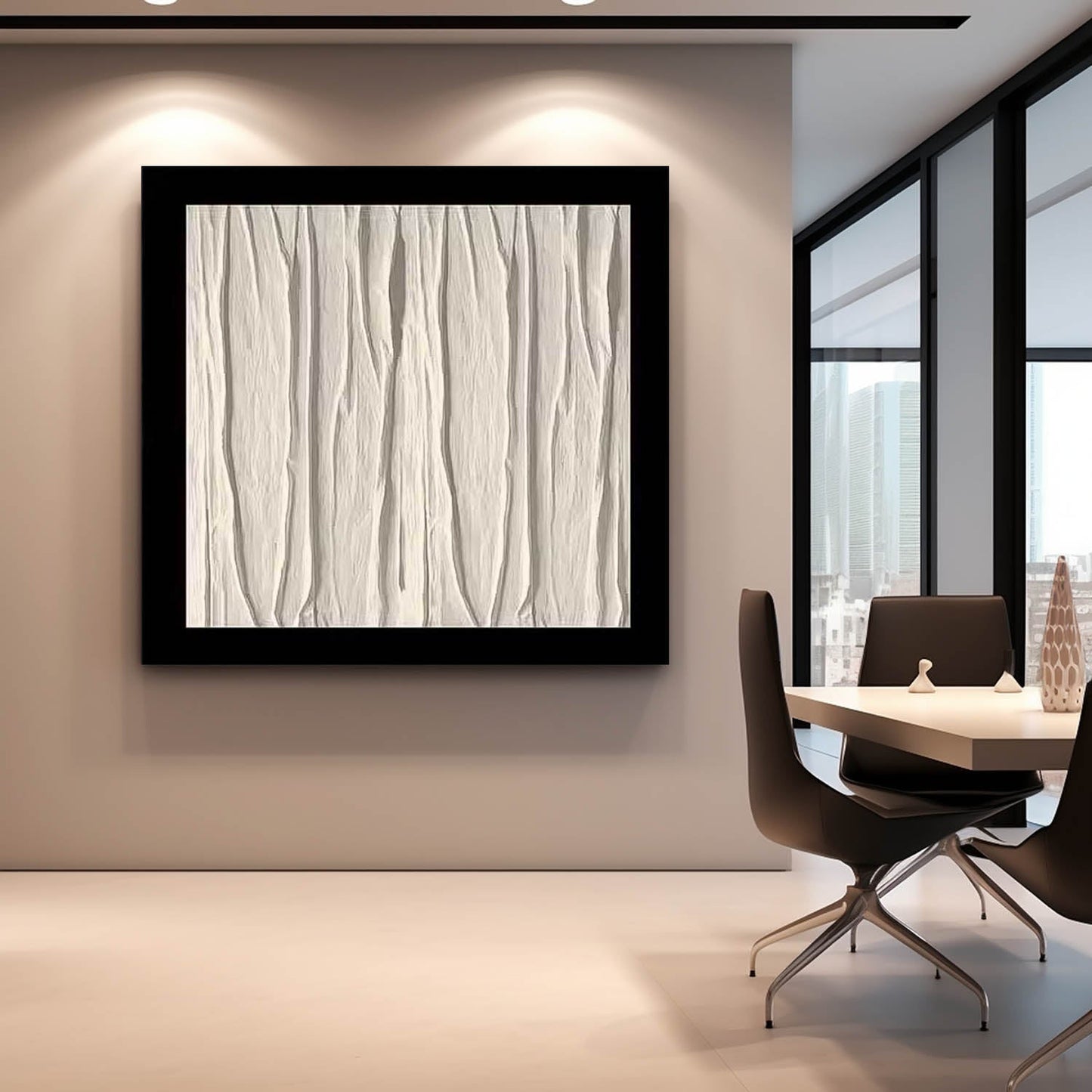 Textured Minimalist Oil Painting for Modern Home Decor and Art Collection