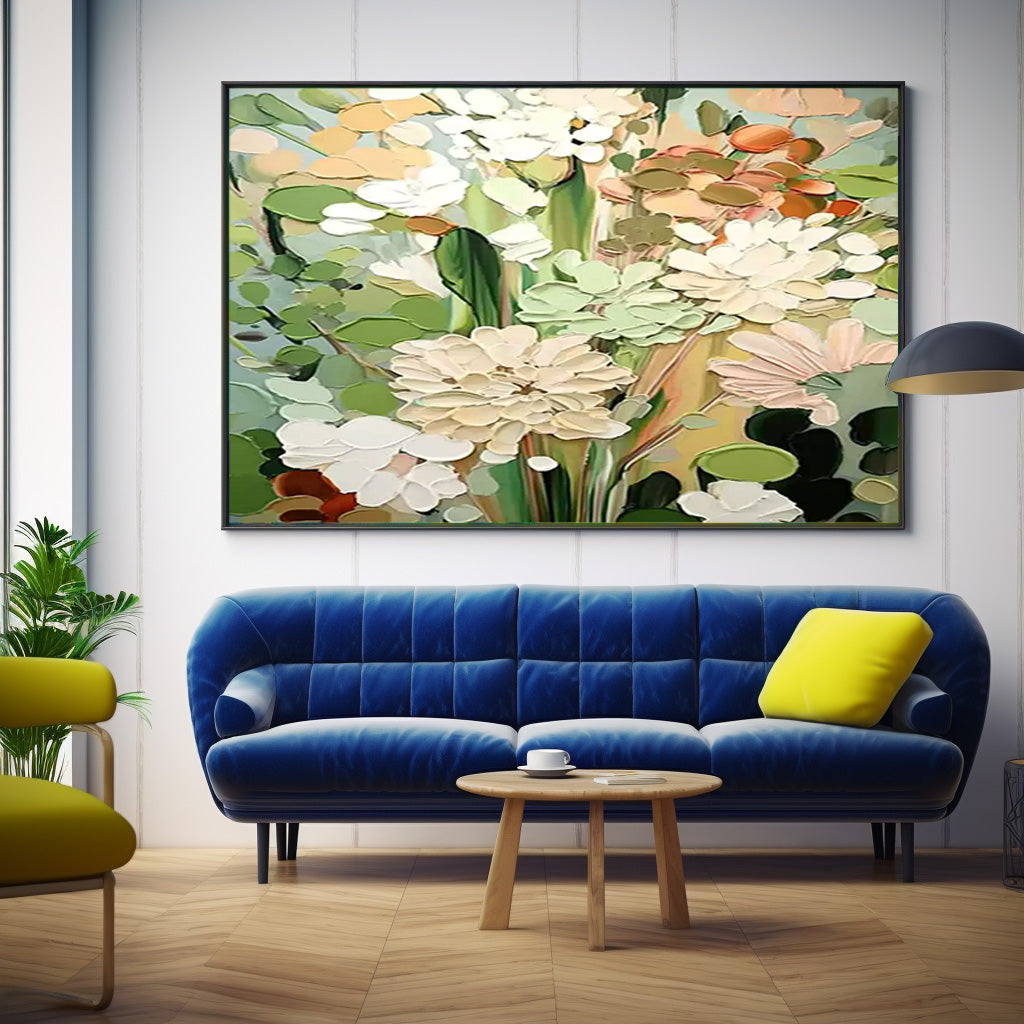 Vibrant Floral Oil Painting for Elegant Home Decor