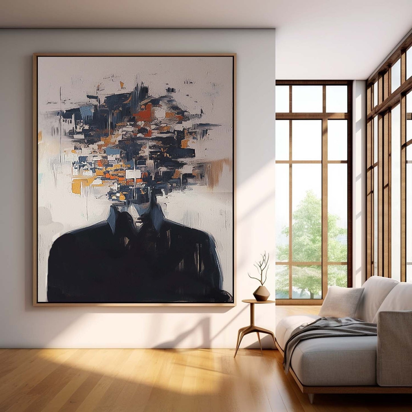 Abstract Figurative Oil Painting - Modern Canvas Art for Contemporary Interiors