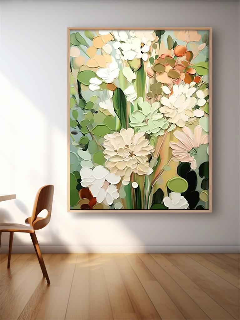 Colorful Floral Oil Painting for Elegant Home Decor