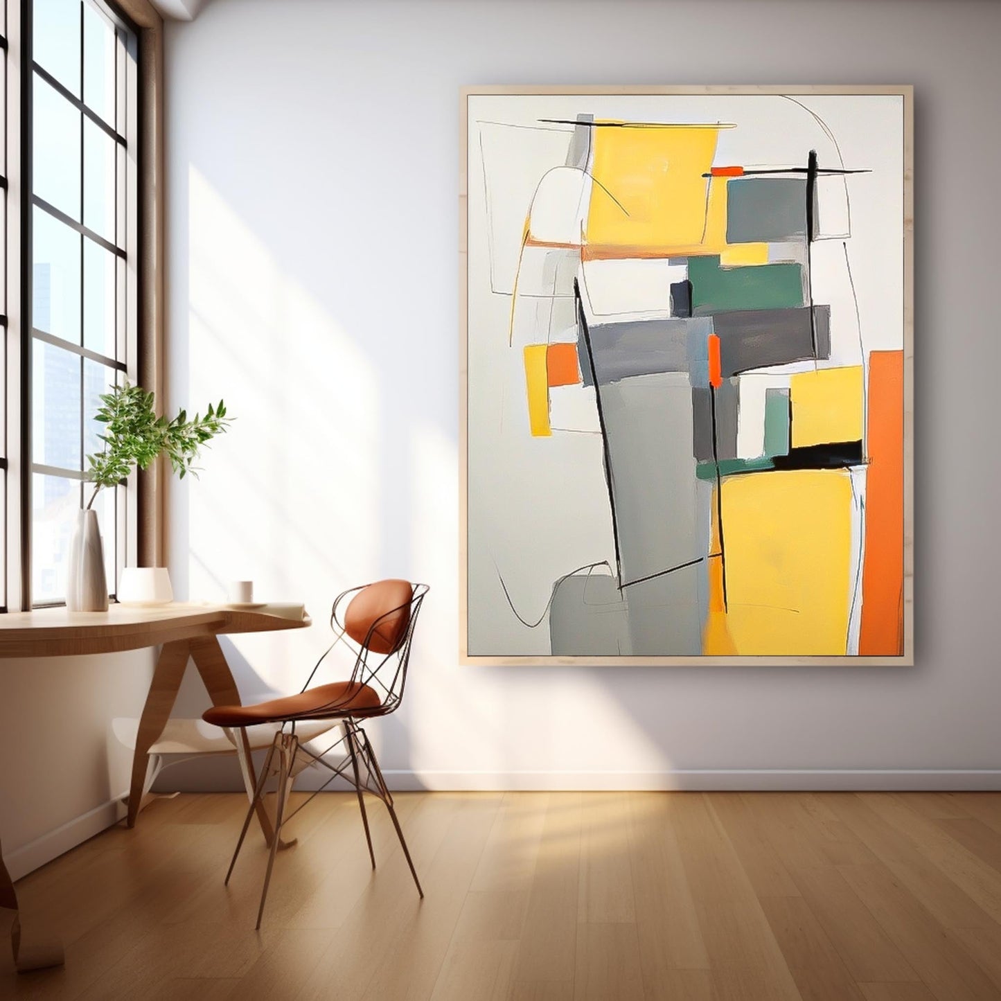 Colorful Abstract Oil Painting for Modern Home Decor - Contemporary Wall Art
