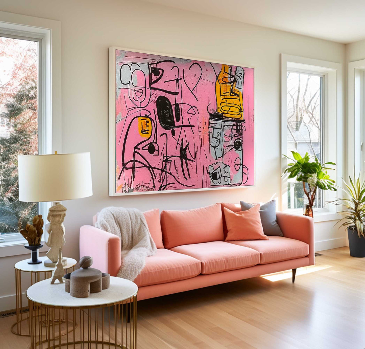 Colorful Abstract Oil Painting on Canvas for Modern Home Decor