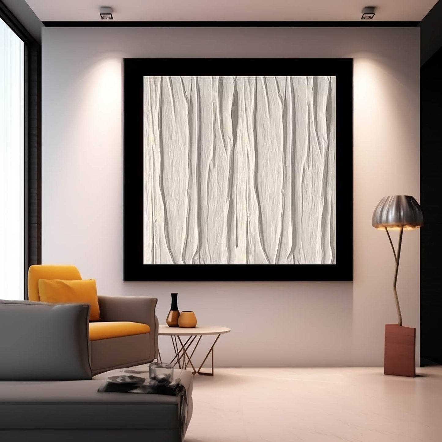 Textured Minimalist Oil Painting for Modern Home Decor and Art Collection
