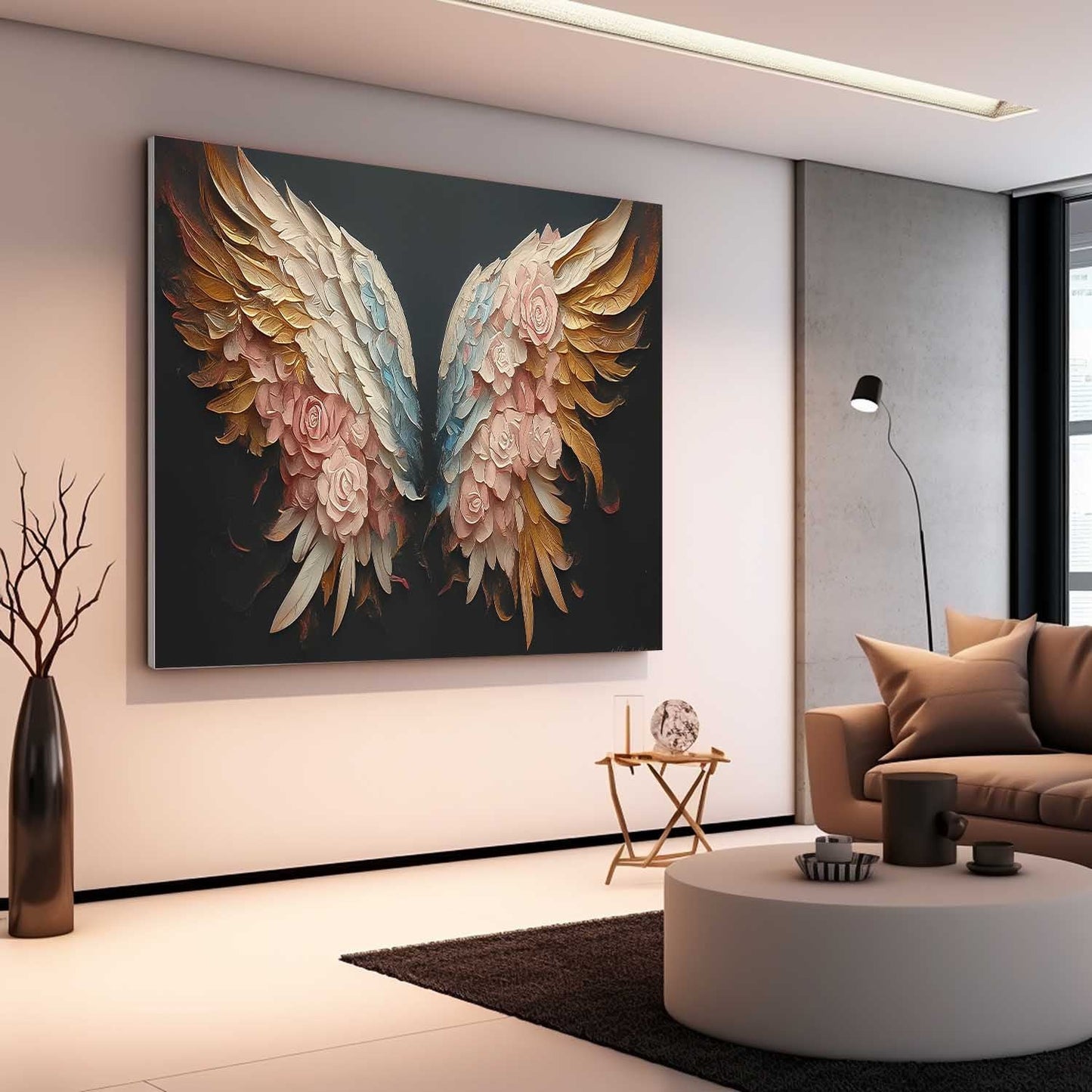 Elegant Floral Winged Artwork for Home Decor