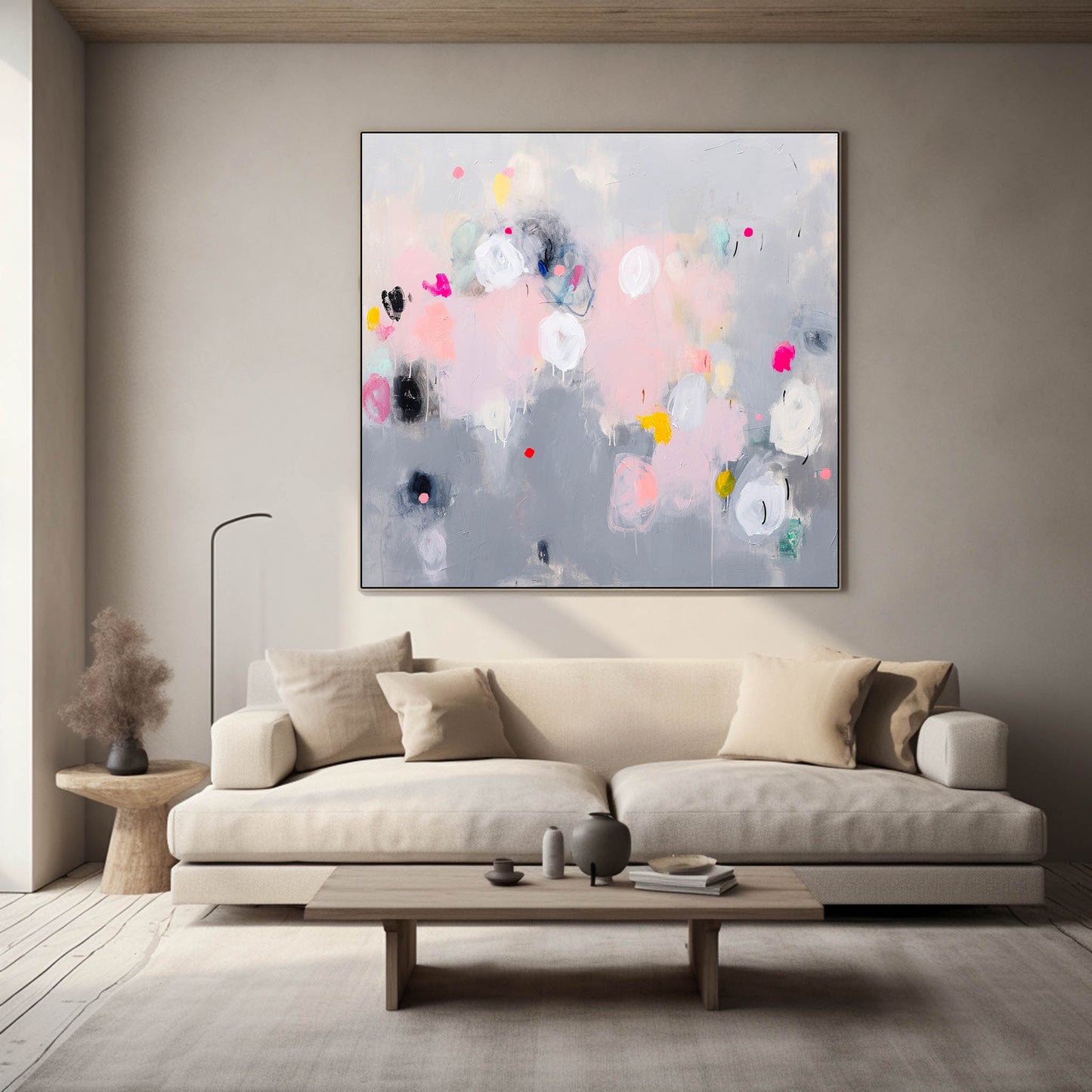 Colorful Abstract Oil Painting for Modern Home Decor
