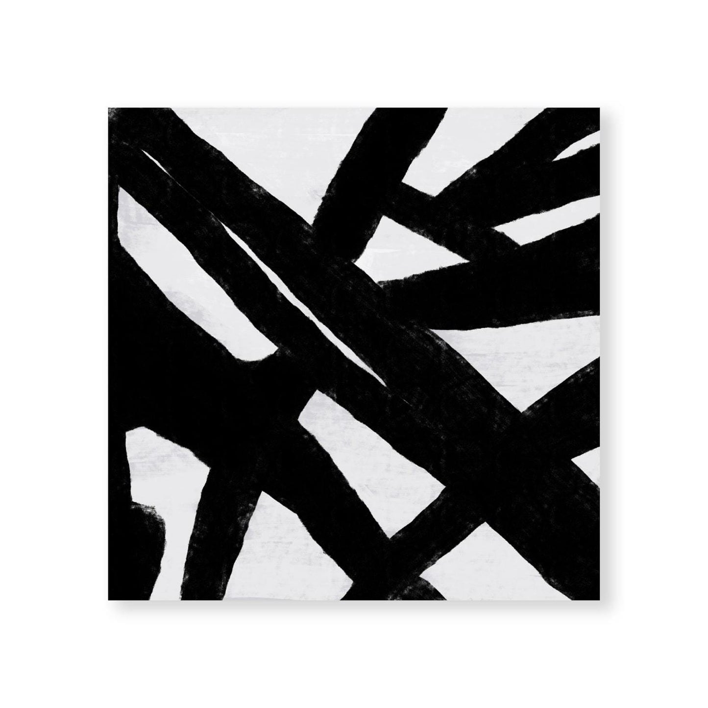 Contemporary Black and White Abstract Oil Painting for Modern Home Decor