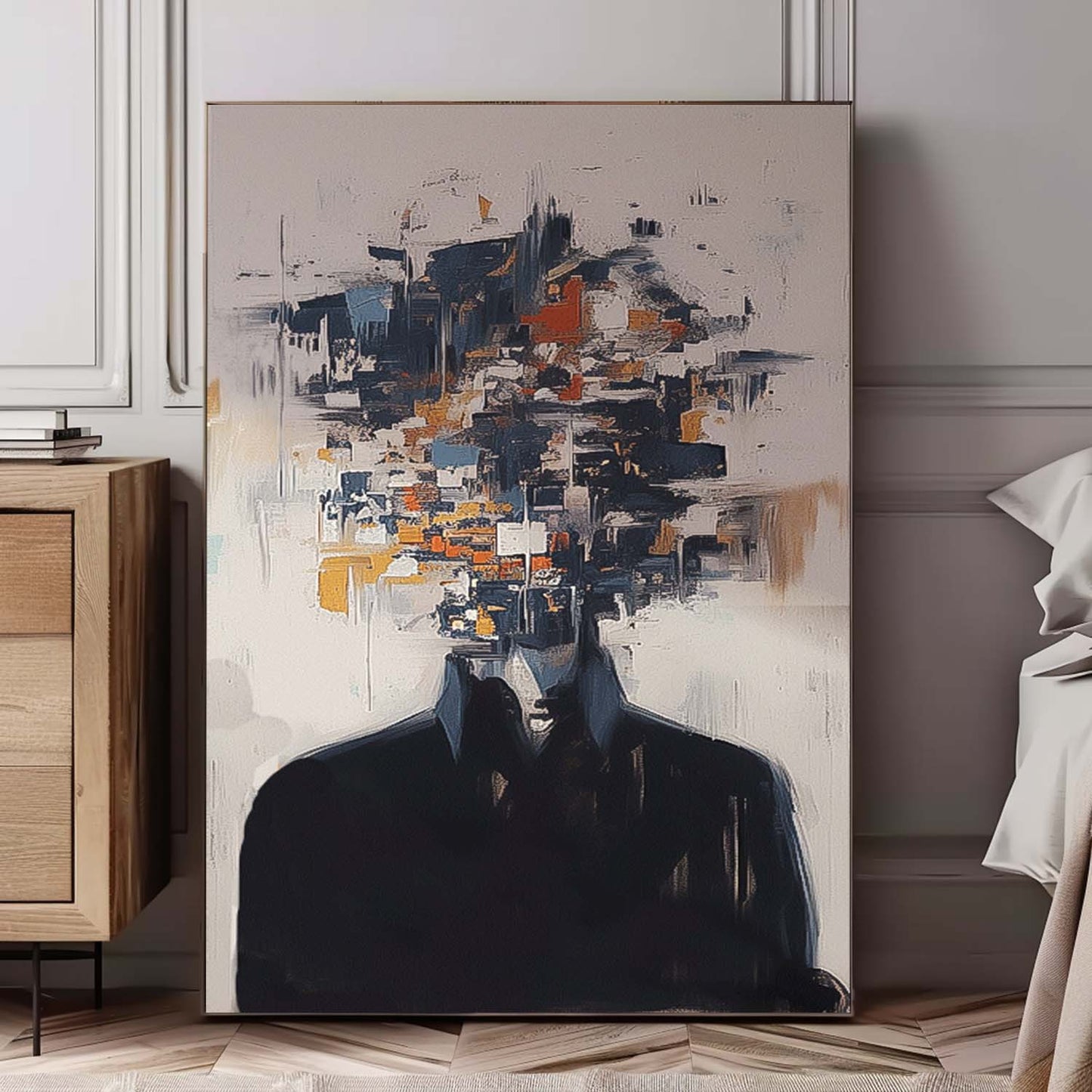 Abstract Figurative Oil Painting - Modern Canvas Art for Contemporary Interiors