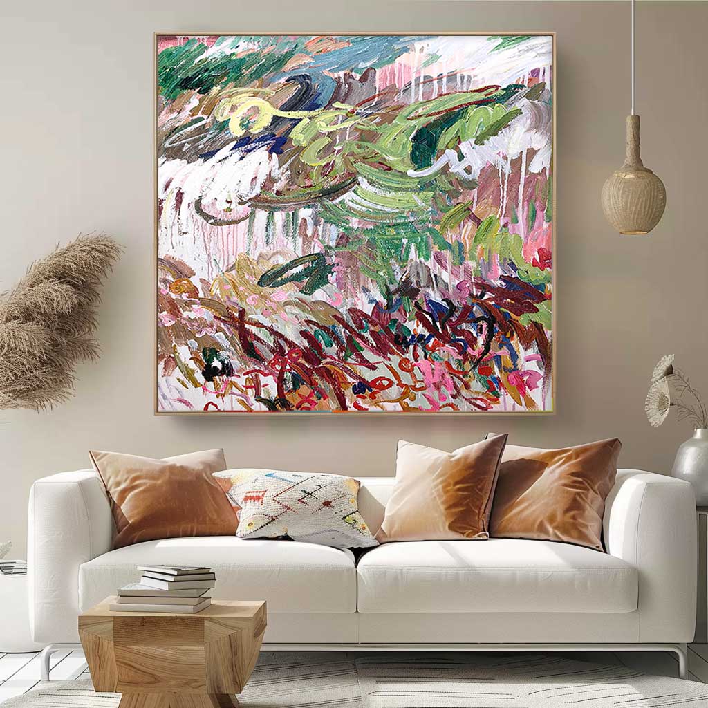 Colorful Abstract Oil Painting for Modern Home Decor and Art Enthusiasts