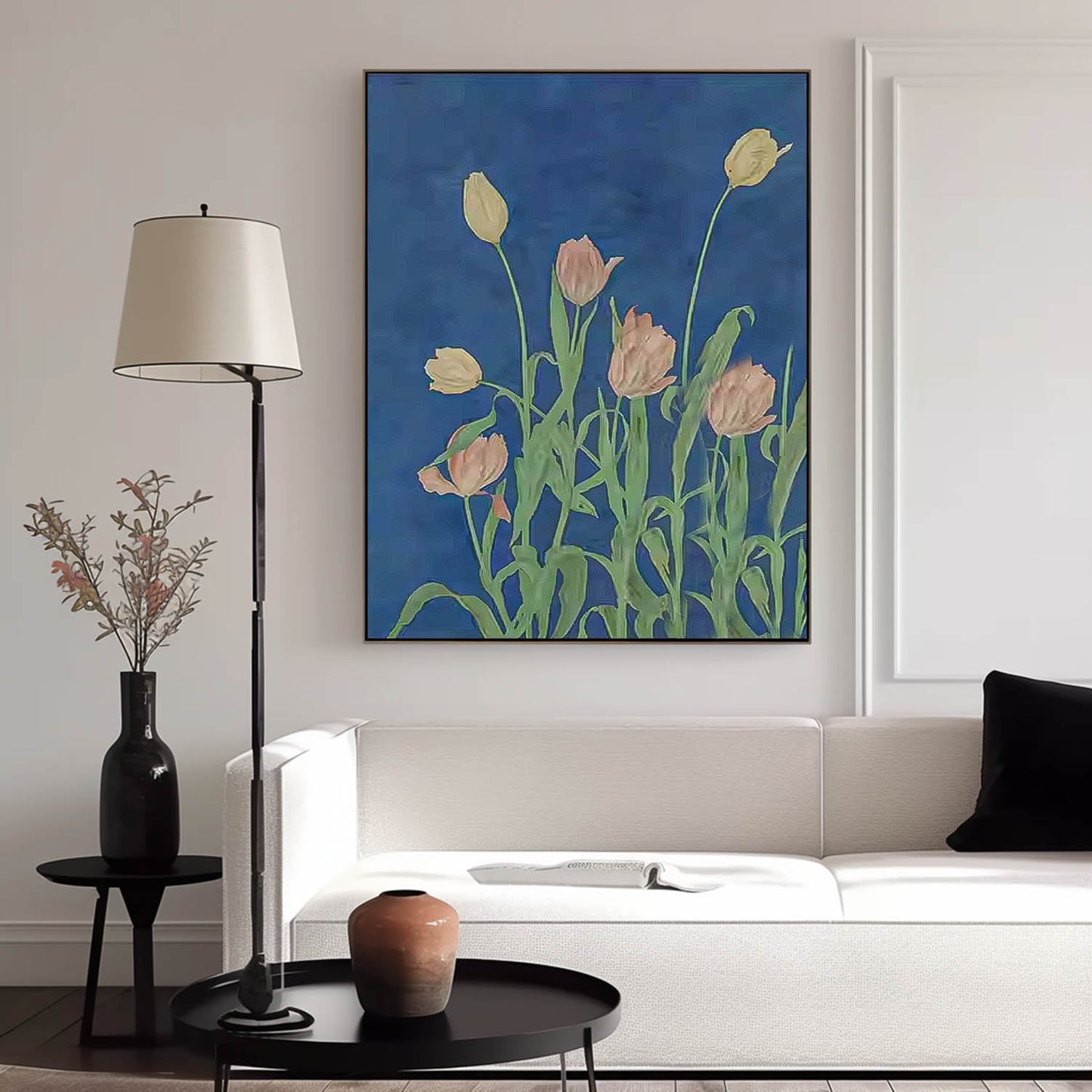 Stunning Floral Oil Painting on Canvas - Vibrant Tulip Artwork for Home Decor