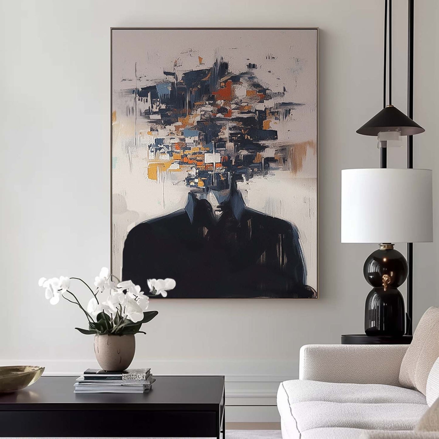 Abstract Figurative Oil Painting - Modern Canvas Art for Contemporary Interiors