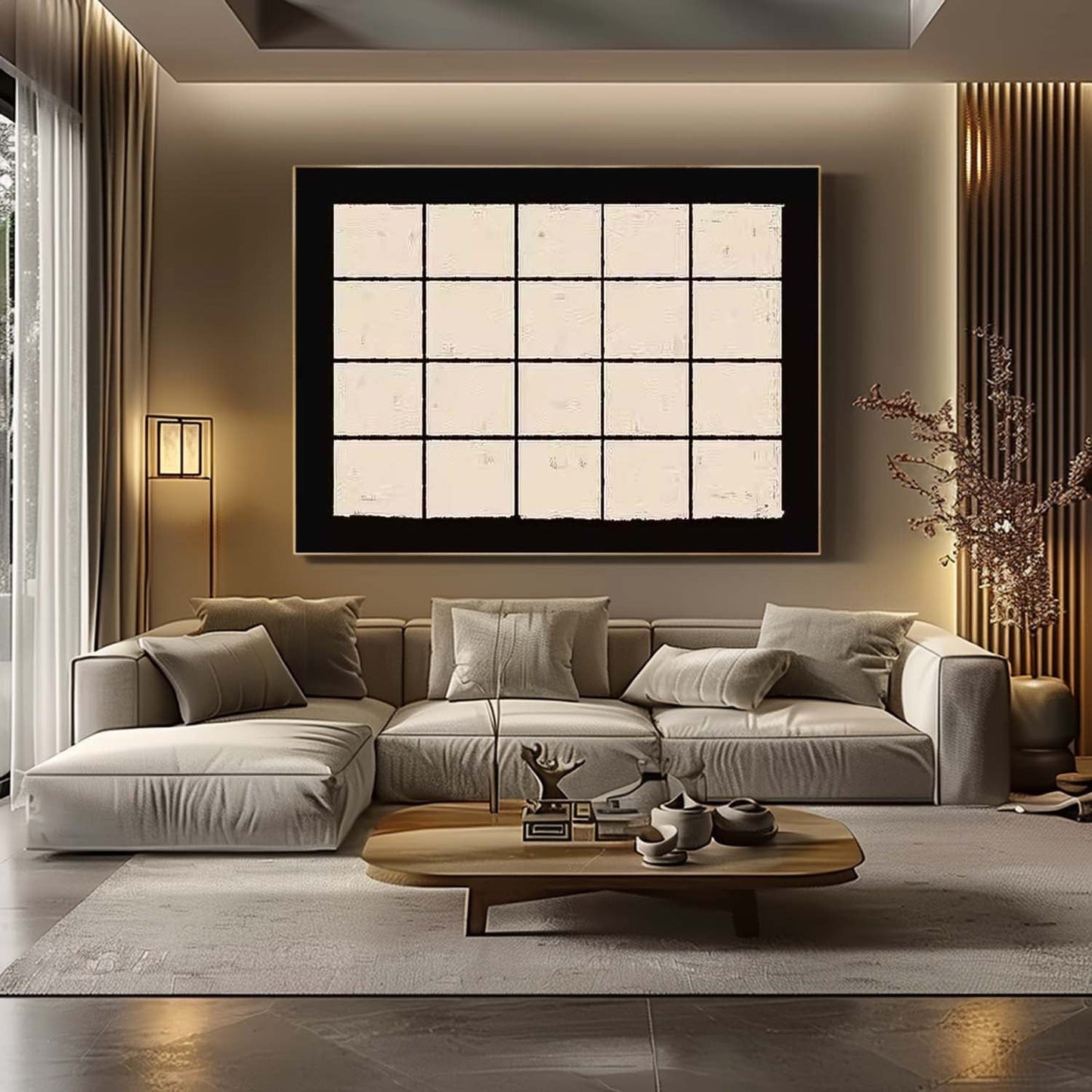 Elegant Minimalist Oil Painting for Modern Home Décor and Art Lovers