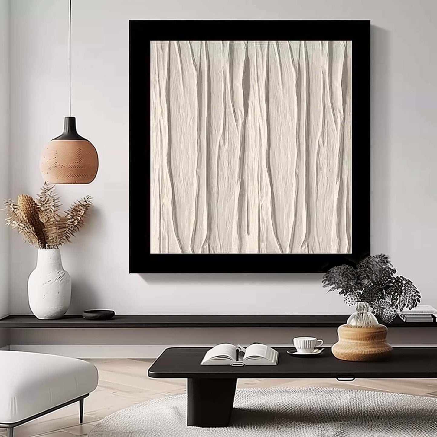 Textured Minimalist Oil Painting for Modern Home Decor and Art Collection