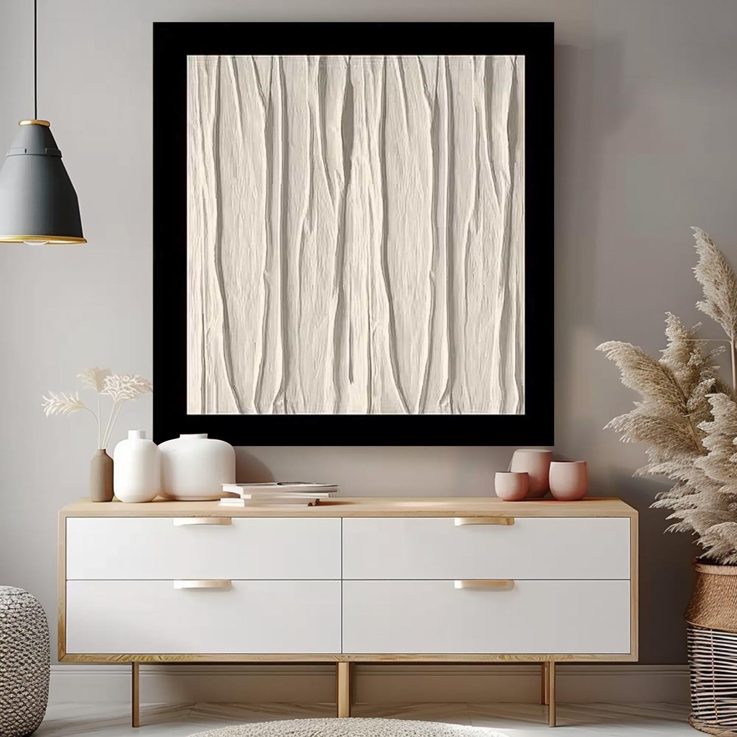 Textured Minimalist Oil Painting for Modern Home Decor and Art Collection