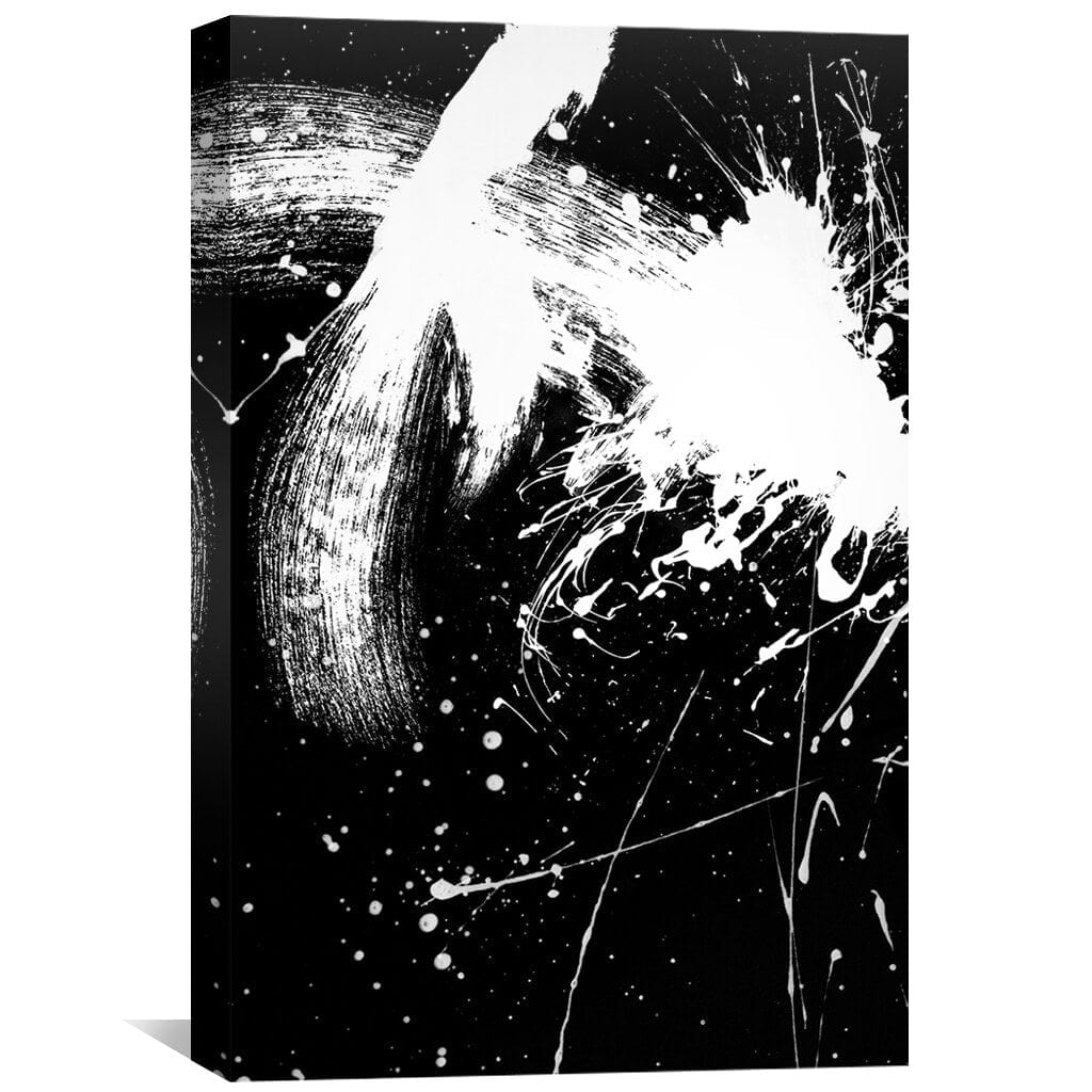 Contemporary Black and White Abstract Oil Painting for Modern Home Decor