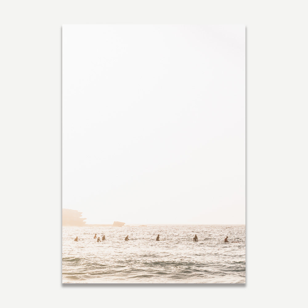 Bondi Beach Surfers Art & Elegant Pandanus Palm Oil Painting Set