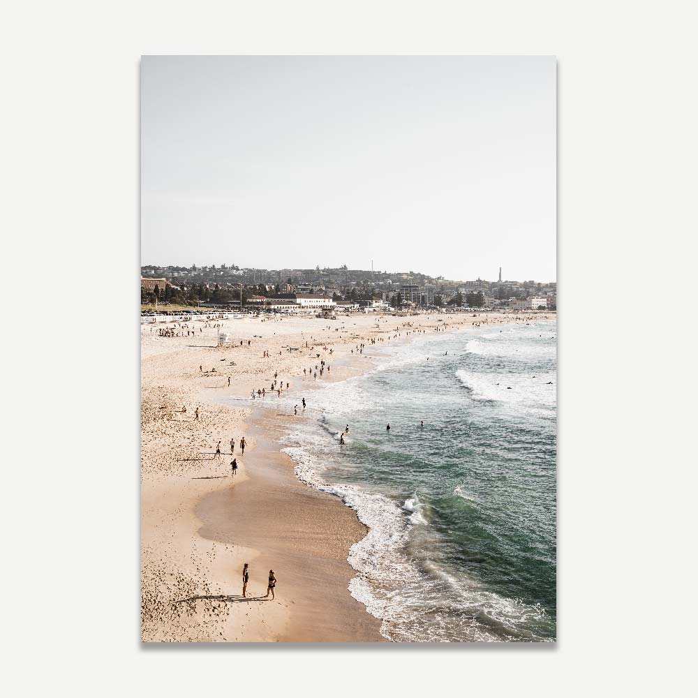 Serene Bondi Beach Walk with Gentle Waves and Sunlit Sands