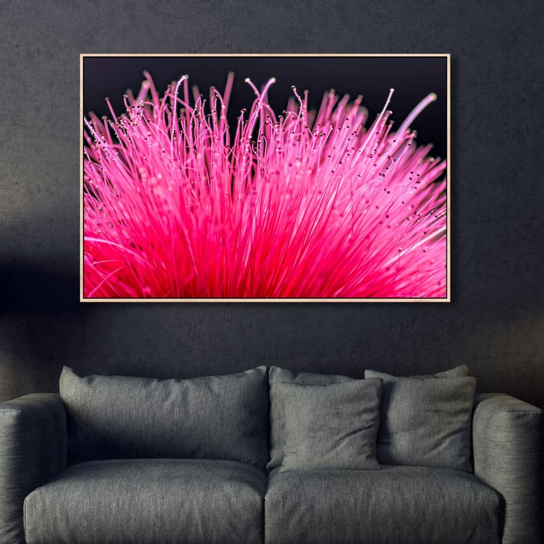 Vibrant Bottlebrush Flower Oil Painting - Colorful Floral Wall Art Decor