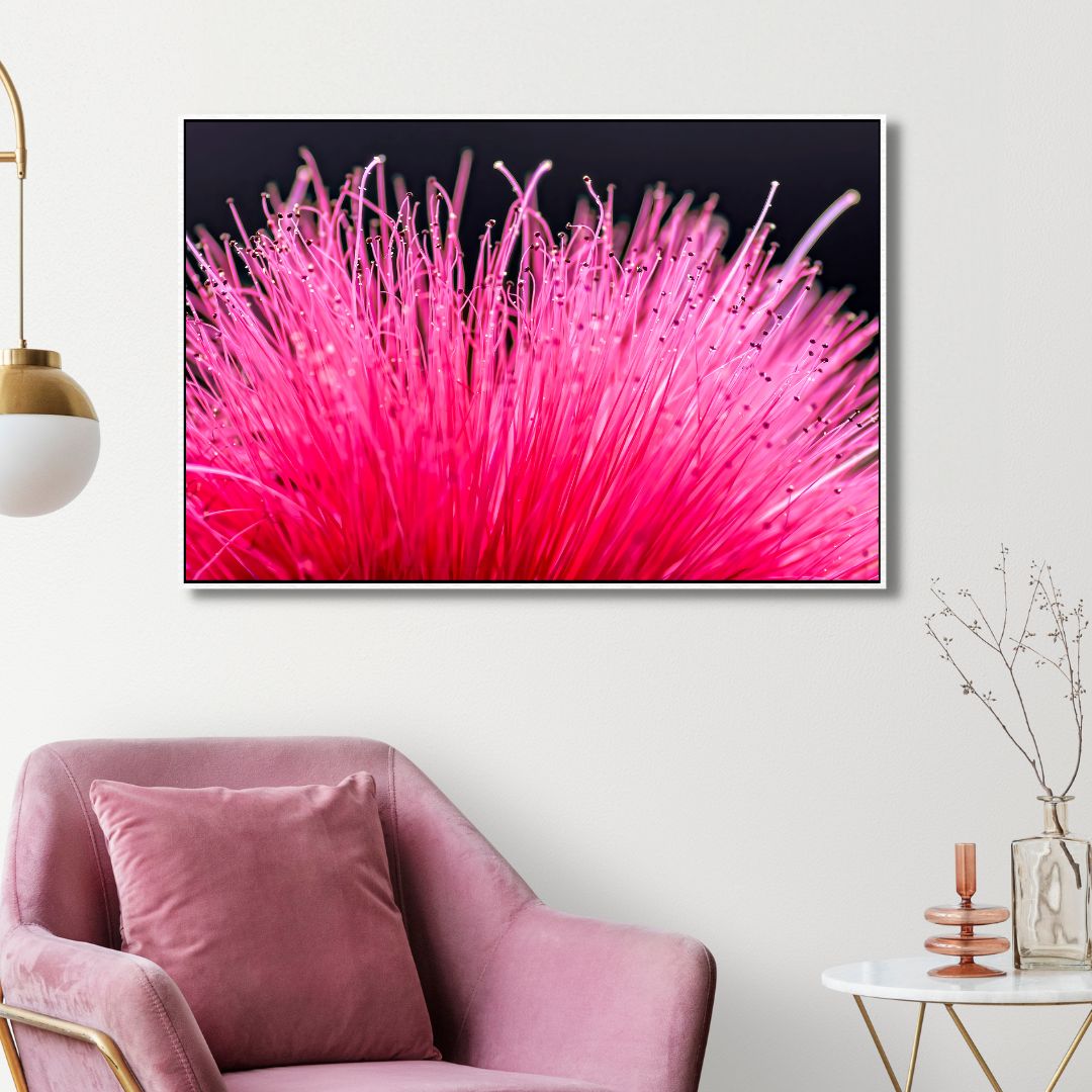 Vibrant Bottlebrush Flower Oil Painting - Colorful Floral Wall Art Decor