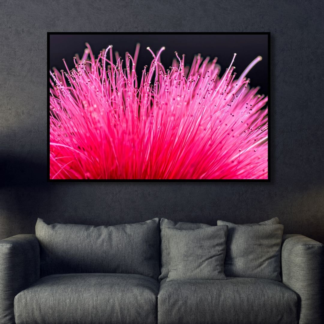 Vibrant Bottlebrush Flower Oil Painting - Colorful Floral Wall Art Decor