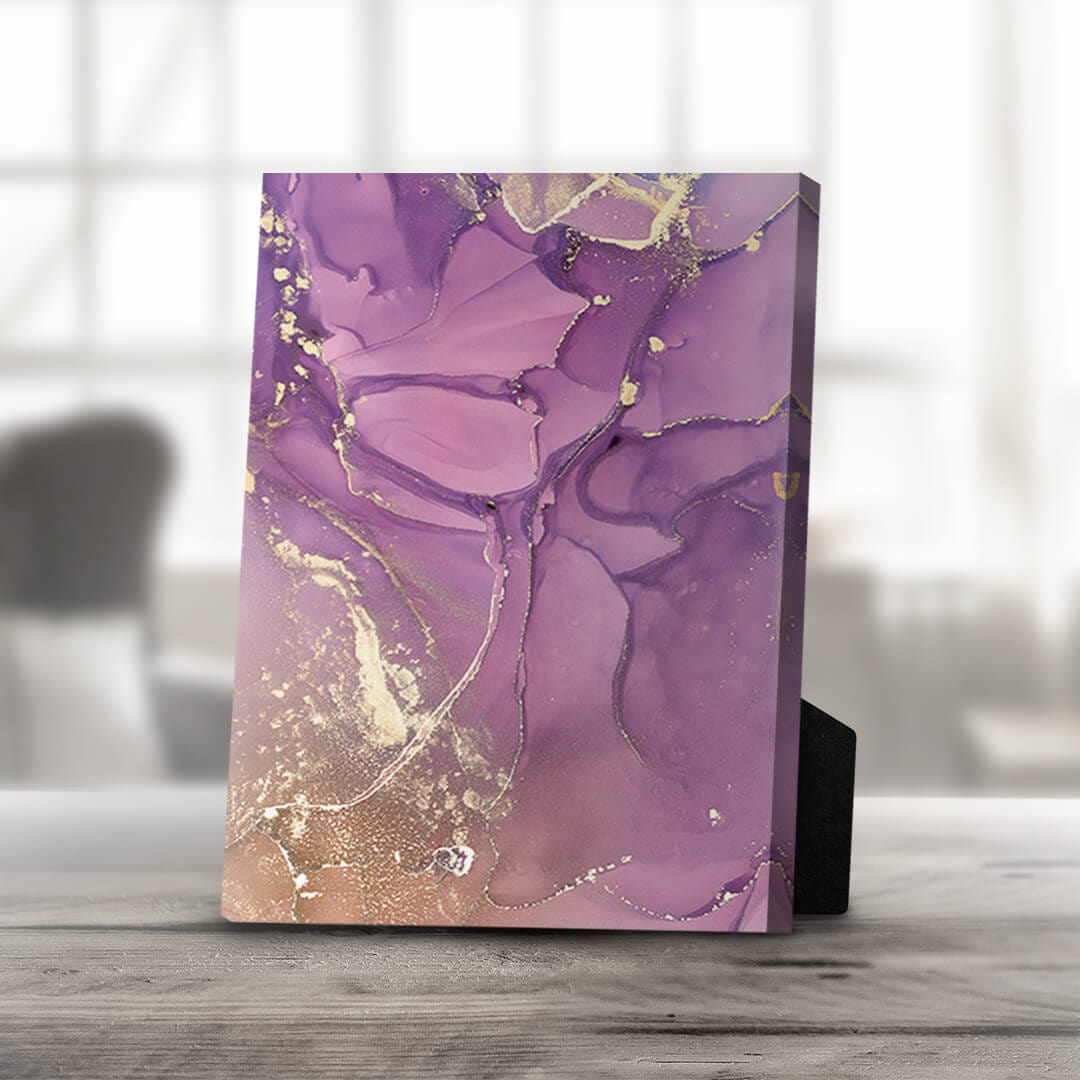 Elegant Purple Floral Abstract Oil Painting for Home or Office Decor